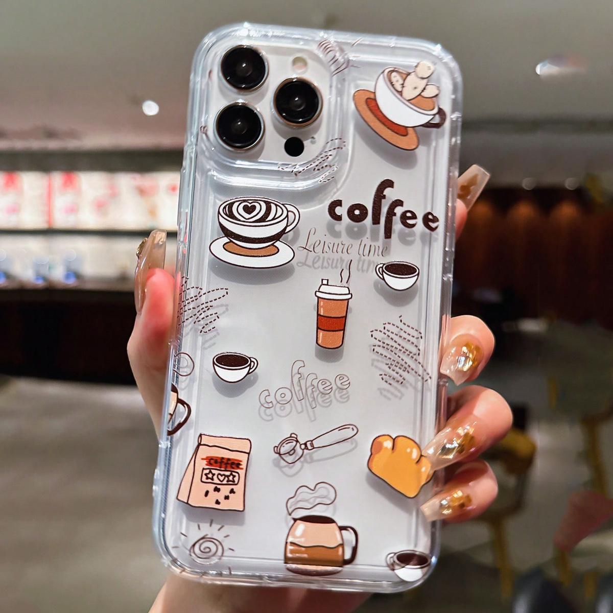 Coffee Tea Etc - Kahve Sütlü Çay Tasarım Desenli TPU