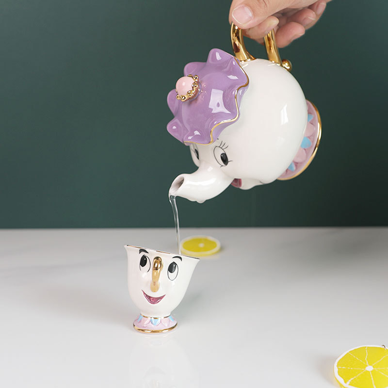Coffee Tea And Sugar Set - Stokta Çaydanlık Sevimli Karikatür Güzel ve
