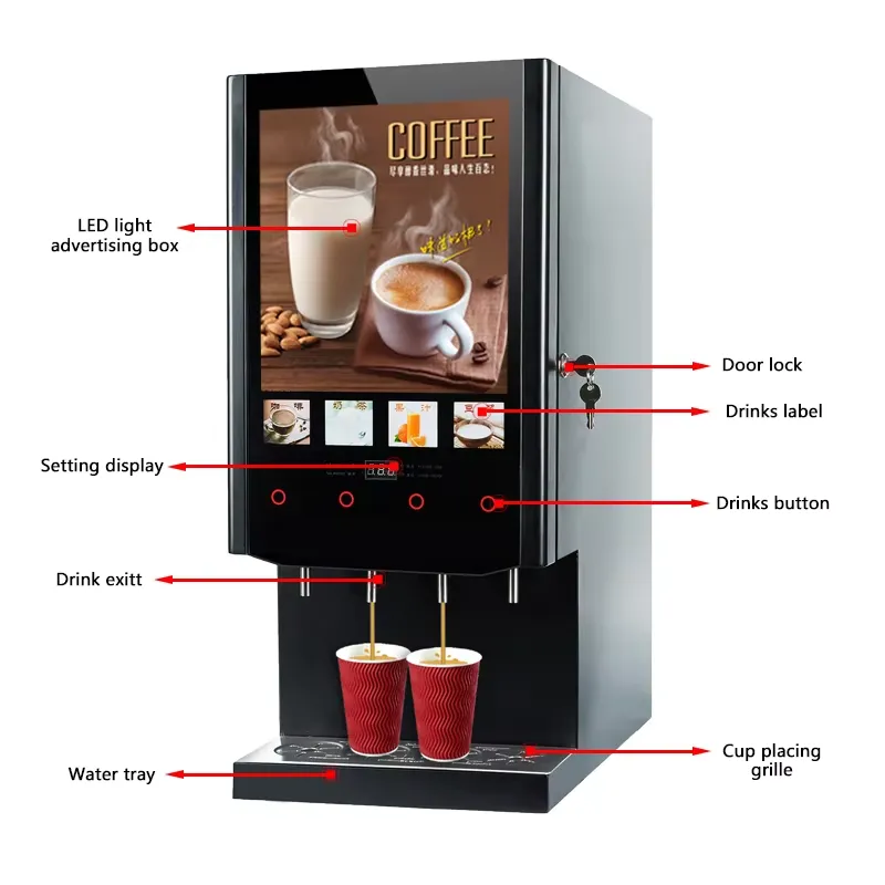 Coffee Tea Vending Machine For Office - Ticari Otomatik Kahve Otomatı 40S SUPIN
