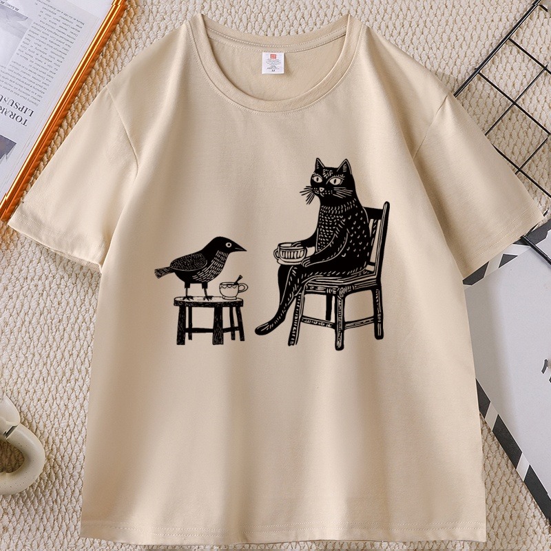 Coffee Tea Drawing - Arkadaşlarla Kahve ve Çay Grafik T-Shirt