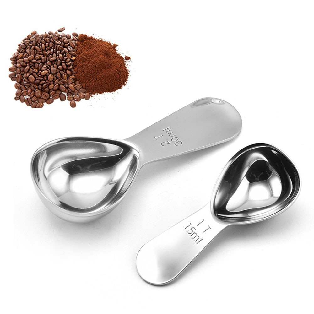 Coffee Tea Catering - 15ml/30ml Paslanmaz Çelik Kahve Kaşığı, Dereceli