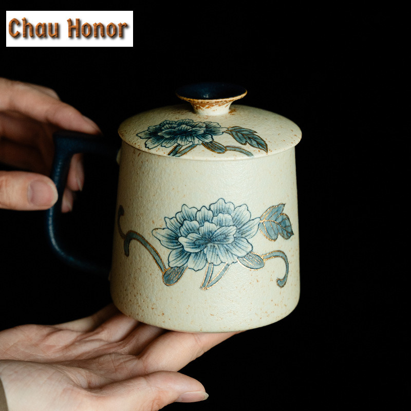 330 ml Mavi Ve Beyaz Çakmaktaş - Coffee Tea Drawing incelemesi ve fiyatı