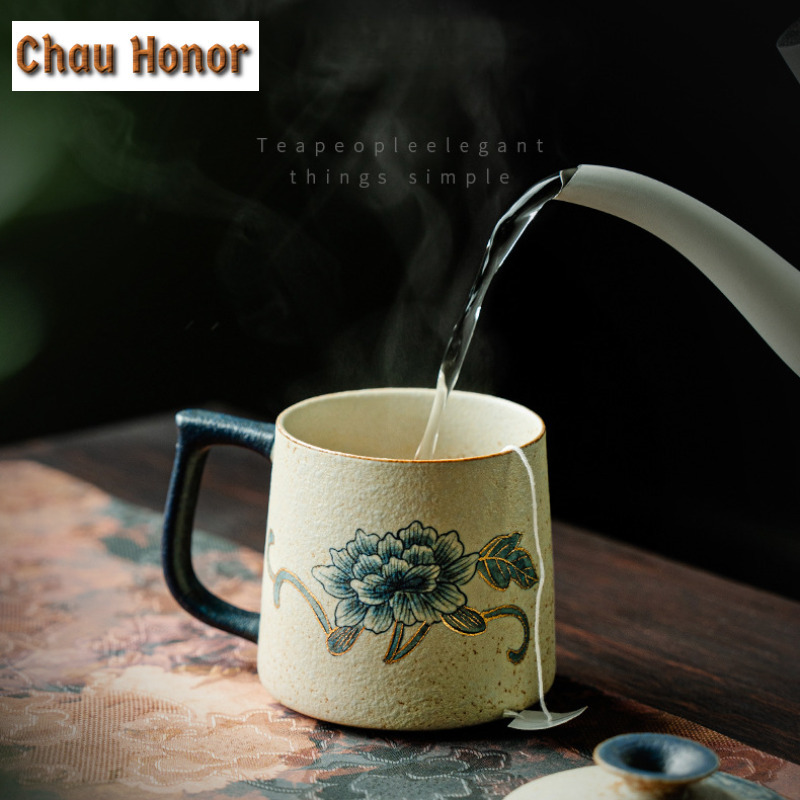 330 ml Mavi Ve Beyaz Çakmaktaş - Coffee Tea Drawing incelemesi ve fiyatı