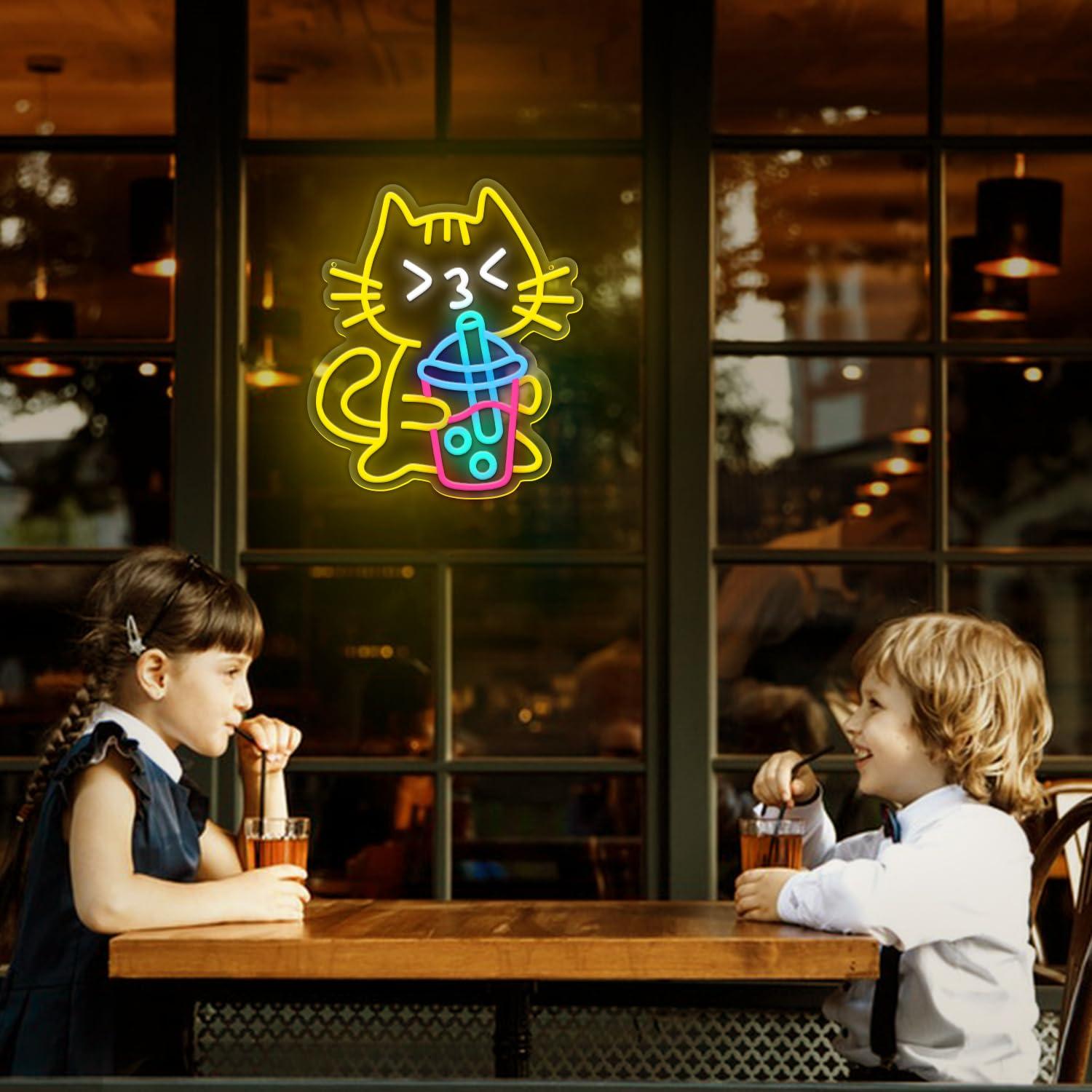 Kedi Boba Çayı Neon Tabelası S - Coffee Tea Boba incelemesi ve fiyatı