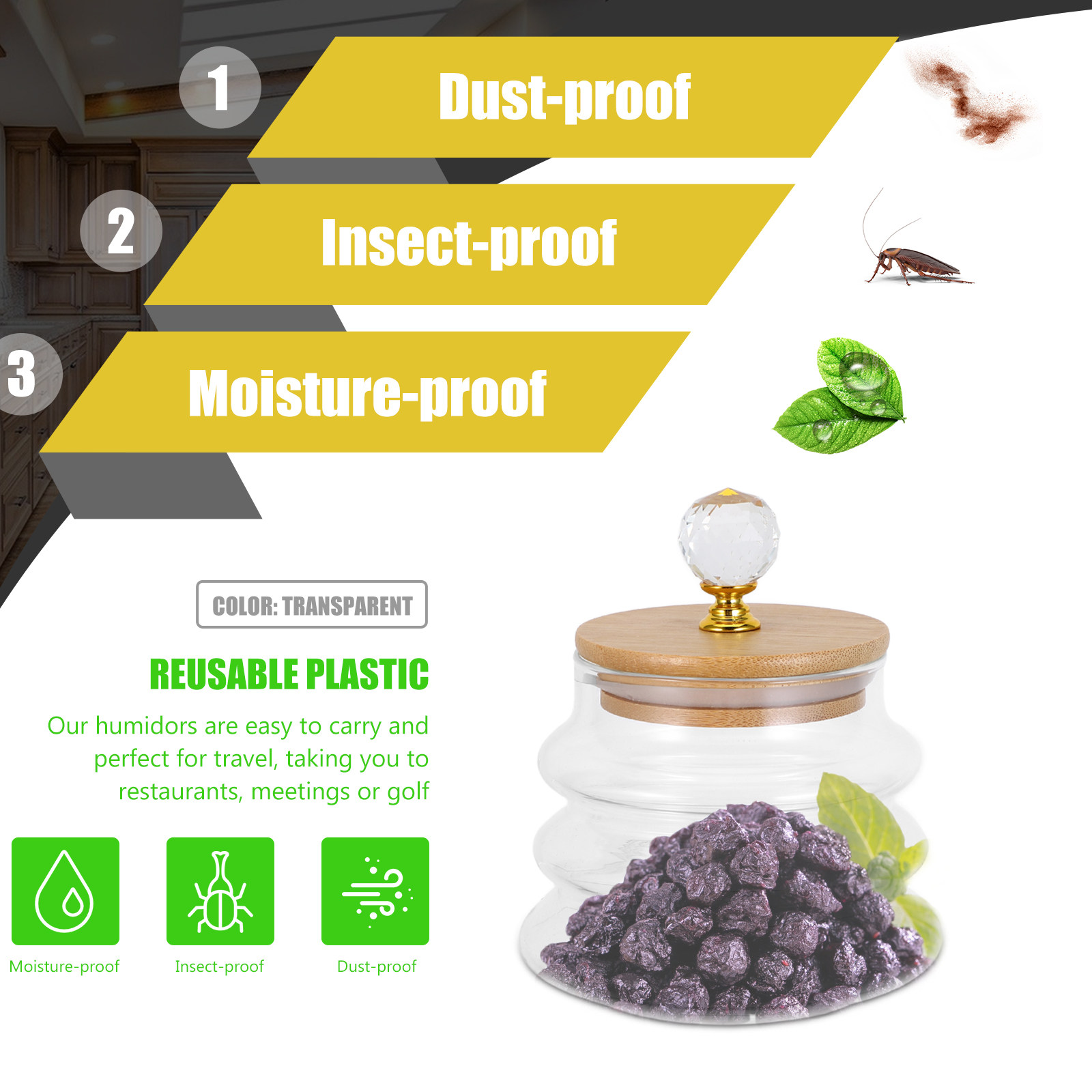 Şeffaf Cam Saklama Kavanozu Ha - Coffee Tea Bean Leaf incelemesi ve fiyatı