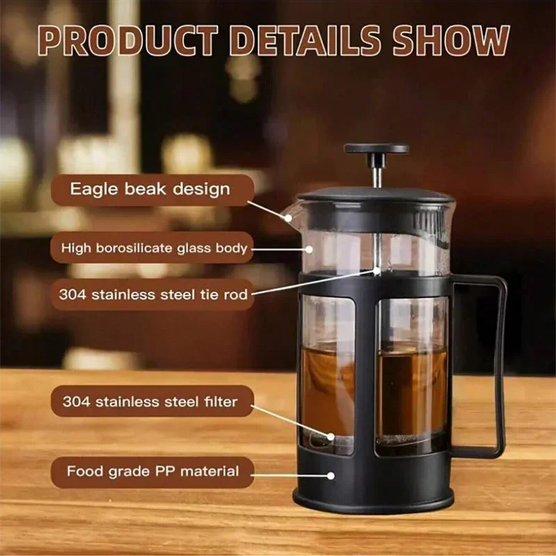 Kahve fransız basın Pot filtre - French Press Glass incelemesi ve fiyatı