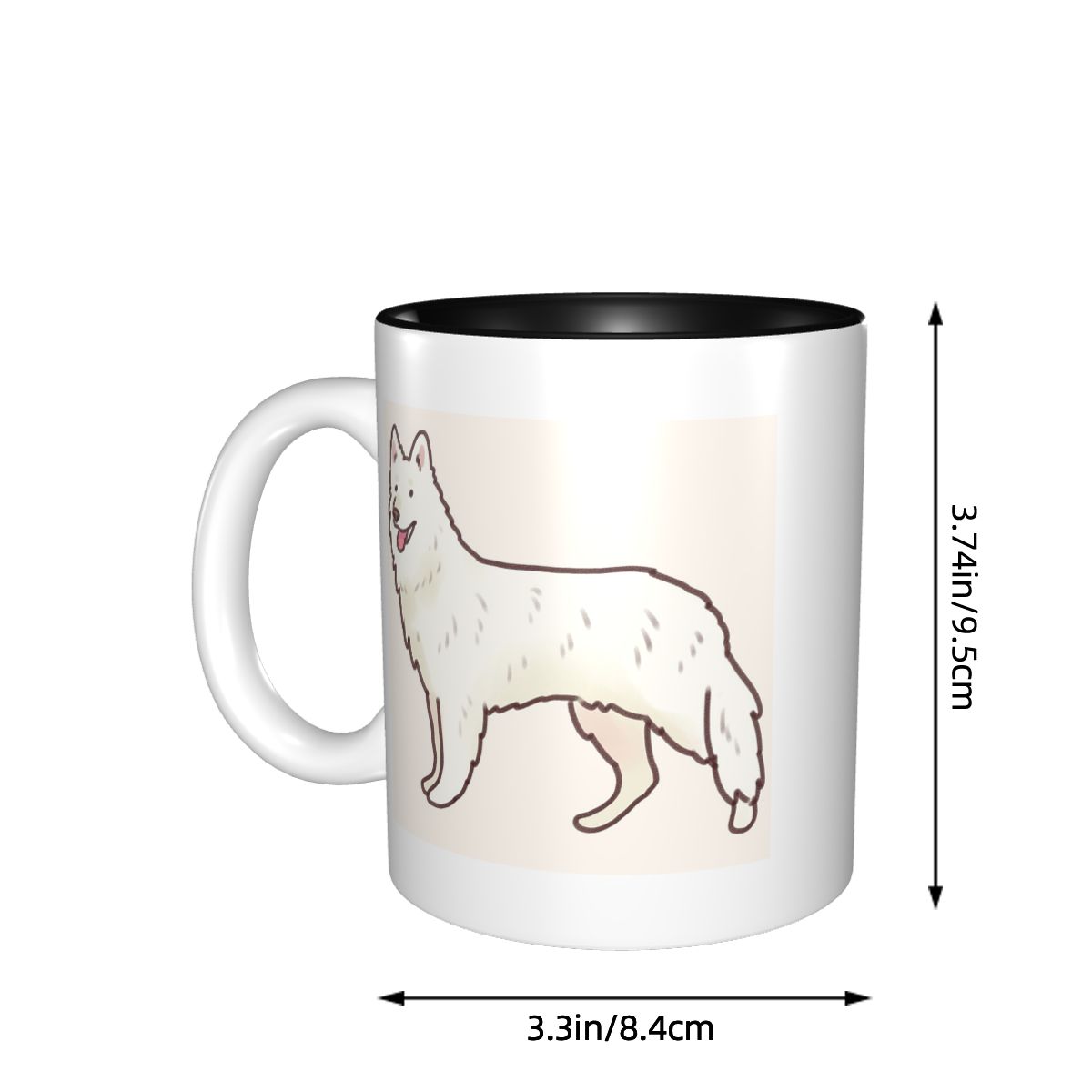 Beyaz İsviçre Çoban Çoban Köpe - Coffee Tea Drawing incelemesi ve fiyatı